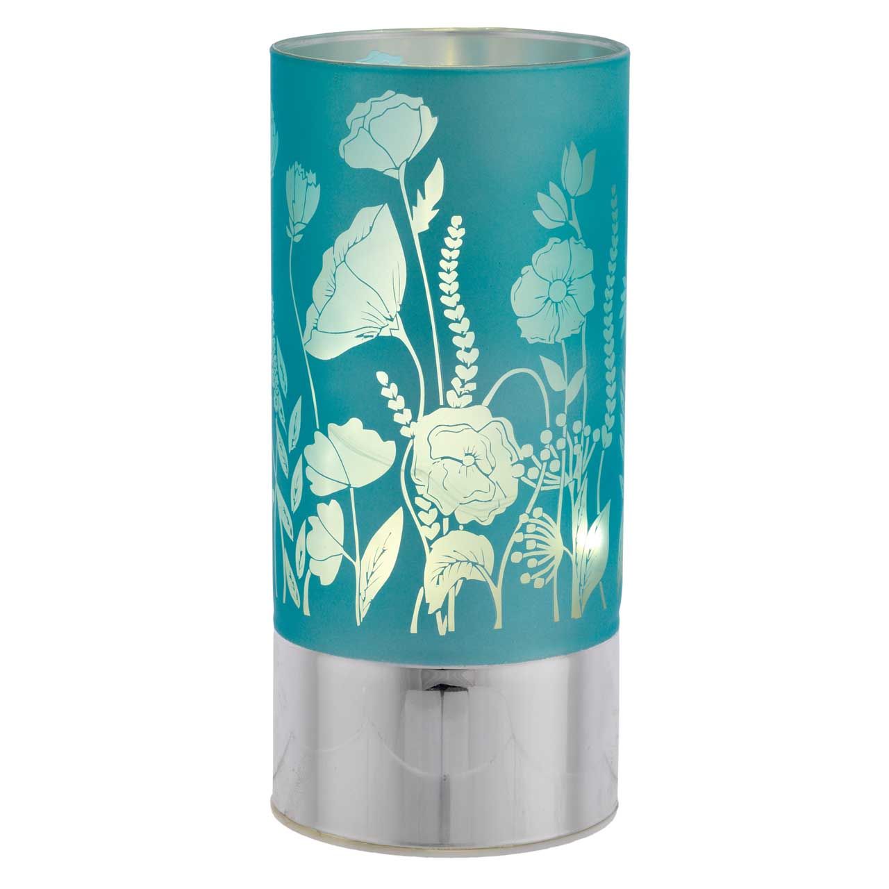LAMPADA 9x20 DECORAZIONE FIORI AZZURRI
